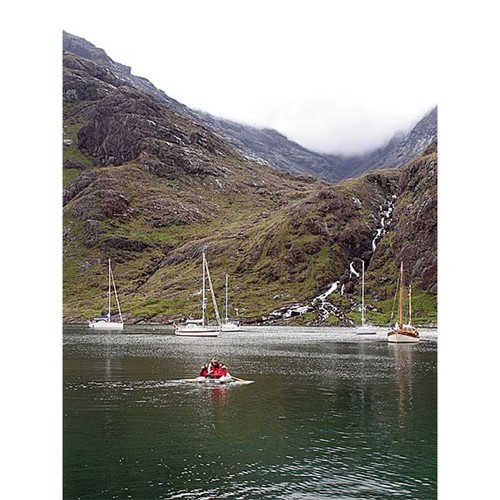 Malts Cruise - anchored in Loch Scavaig ©  SW